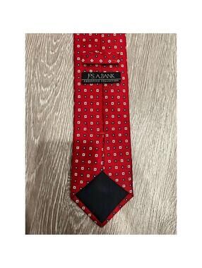 Jos. A. Bank red silk tie, 58”L x 3.5 W”